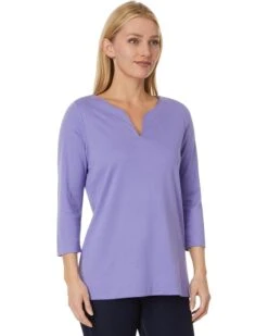 L.L.Bean Pima Tops Split-Neck Tunic 3/4 Sleeve | Shirts & Tops -Family Wear Shop 61QVDgsNLRL. AC SR736920
