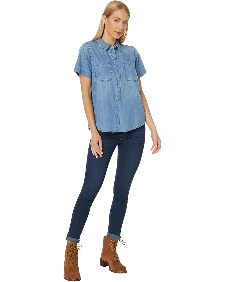 L.L.Bean Heritage Washed Denim Lightweight Shirt Short Sleeve | Shirts & Tops 6 L.L.Bean Heritage Washed Denim Lightweight Shirt Short Sleeve | Shirts & Tops - Image 4