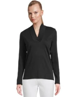 L.L.Bean Pima Shawl Long-Sleeve Cotton Tee | Shirts & Tops