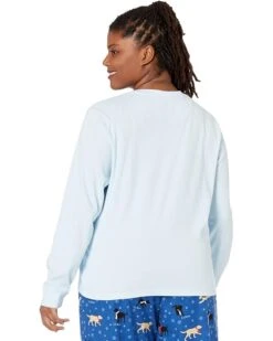 L.L.Bean Plus Size Cozy Pajama Set Print | Sleepwear -Family Wear Shop 61p1HOR8VqL. AC SR736920