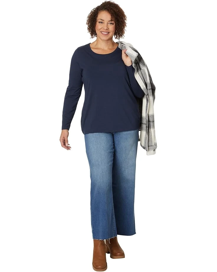 L.L.Bean Plus Size Soft Stretch Supima Tee Scoop Neck Long Sleeve | Shirts & Tops 6 L.L.Bean Plus Size Soft Stretch Supima Tee Scoop Neck Long Sleeve | Shirts & Tops - Image 4