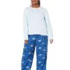 L.L.Bean Plus Size Cozy Pajama Set Print | Sleepwear -Family Wear Shop 71LQCGmsOL. AC SR736920
