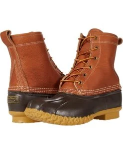 L.L.Bean 8" Tumbled Leather Shearling Lined Bean Boot | Boots