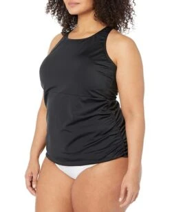 L.L.Bean Plus Size Beansport High Neck Tankini | Swimwear