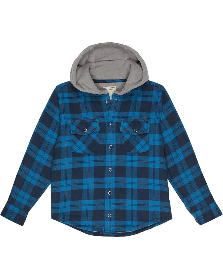 L.L.Bean Fleece Lined Flannel Shirt Hooded Plaid (Big Kids) | Shirts & Tops 3 L.L.Bean Fleece Lined Flannel Shirt Hooded Plaid (Big Kids) | Shirts & Tops