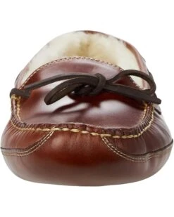 L.L.Bean Leather Double-Sole Slippers Shearling Lined -Family Wear Shop 71hjQrcVCaL. AC SR736920