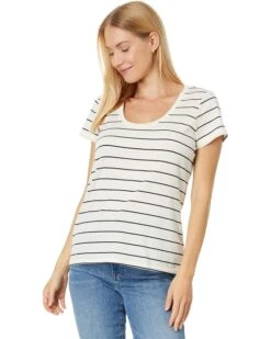 L.L.Bean Soft Stretch Supima Tee Scoop Neck Short Sleeve Stripe | Shirts & Tops