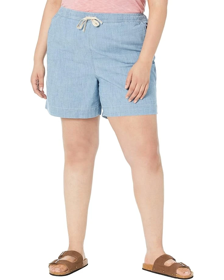 L.L.Bean Plus Size Lakewashed Chambray Dock Shorts 3 L.L.Bean Plus Size Lakewashed Chambray Dock Shorts