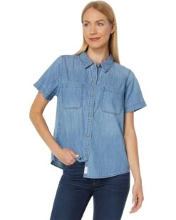 L.L.Bean Heritage Washed Denim Lightweight Shirt Short Sleeve | Shirts & Tops