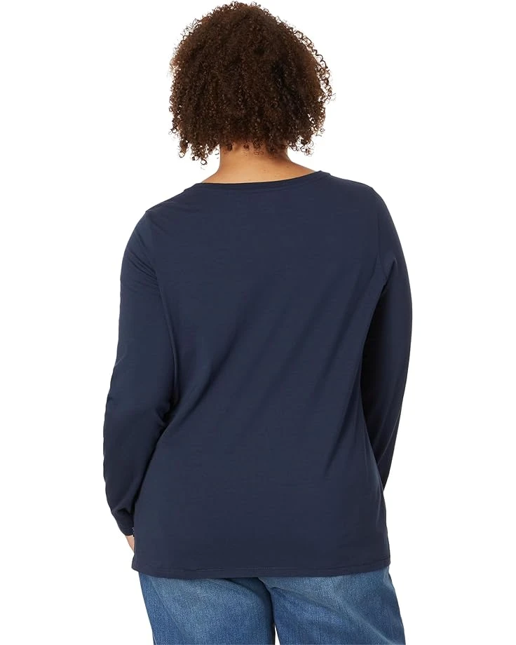 L.L.Bean Plus Size Soft Stretch Supima Tee Scoop Neck Long Sleeve | Shirts & Tops 4 L.L.Bean Plus Size Soft Stretch Supima Tee Scoop Neck Long Sleeve | Shirts & Tops - Image 2