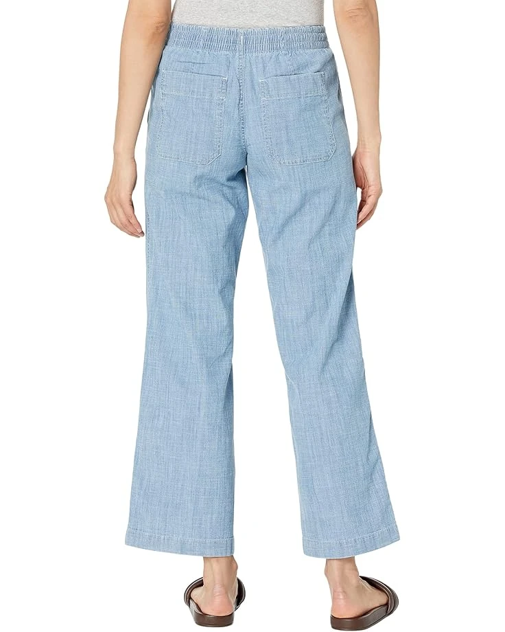L.L.Bean Lakewashed Pull-On Chambray Wide Leg Pants 4 L.L.Bean Lakewashed Pull-On Chambray Wide Leg Pants - Image 2
