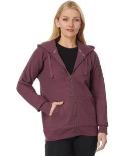 L.L.Bean Birchwood Brushed Waffle Full Zip Hoodie | Hoodies & Sweatshirts