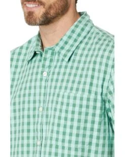 L.L.Bean Organic Seersucker Shirt Short Sleeve Slightly Fitted Plaid | Shirts & Tops -Family Wear Shop 81kVgcfCOL. AC SR736920