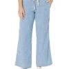 L.L.Bean Petite Lakewashed Pull-On Chambray Wide Leg Pants -Family Wear Shop 81oBu7M022L. AC SR736920
