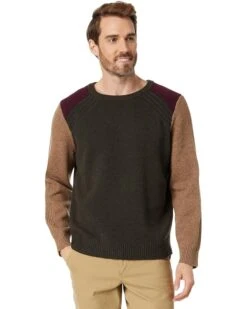 L.L.Bean Rangeley Merino Crew Neck Color-Block Sweater | Sweaters